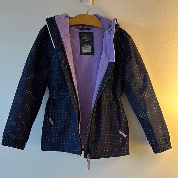 Kids Navy Blue Polka Dot Rain Suit - Picture 2 of 6